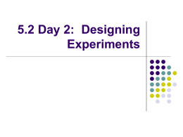 5.2 Day 2: Designing Experiments