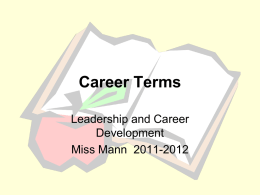Career Terms