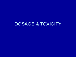 dosage & toxicity