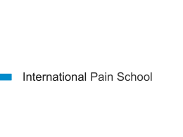 Post-op pain management - International Pain School