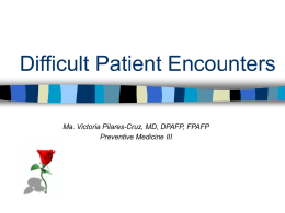 Difficult Patient Encounters