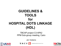 guidelines and practical tools for implementing hospital dots linkage
