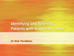 Patients with Suspected Cancer Symptoms