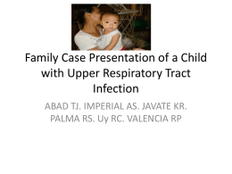 Family Case Presentation of a Child with Upper Respiratory Tract