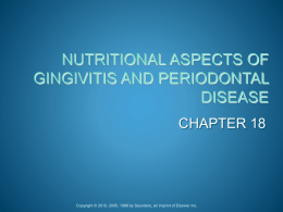 nutritional aspects of gingivitis and periodontal disease