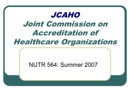 JCAHO Joint Commission