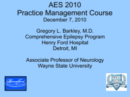 AES 2010 Practice Management Course December 7, 2010