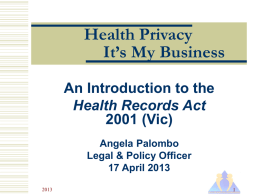 Health Privacy It`s My Business
