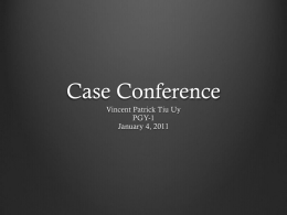 Case Conference 4/11/12