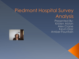 Piedmont Hospital Survey Analysis