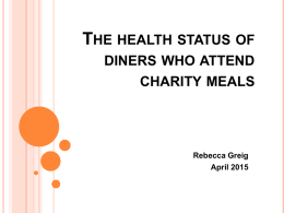 The health status of diners who attend charity meals