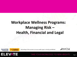 GINA and Workplace Wellness Programs