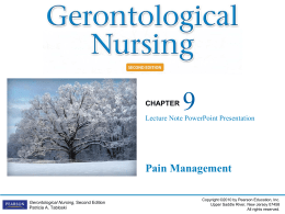 lecture 6: chapter 9 Pain Management 2. ppt