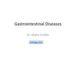 Lecture 1- Gastroesophageal Reflux Disease (GERD).