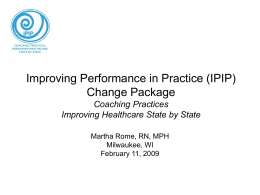 IPIP Change Package Presentation