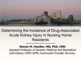 Determining the Incidence of Drug-associated AKI in Nursing Home