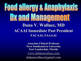 Food-induced Anaphylaxis-Dignosis and Treatment