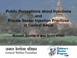 Improving injection practices in Nepal