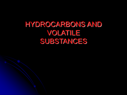 HYDROCARBONS AND VOLATILE SUBSTANCES