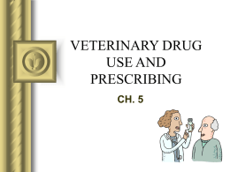 veterinary drug use and prescribing