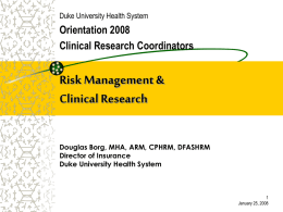 Risk Management - Duke University