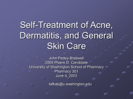 Self-Treatment of Acne and General Skin Care
