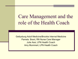 Care Management and the role of the Health Coach