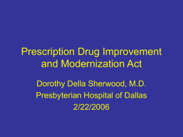 Prescription Drug Improvement and Modernization Act