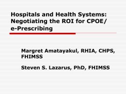 What is CPOE and e-Prescribing?