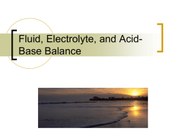 fluid, electroytes and acid-base balance