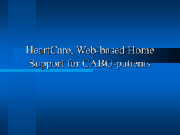 HeartCare, Web-Based Support for CABG-Patients