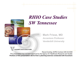 RHIO Case Studies SW Tennessee