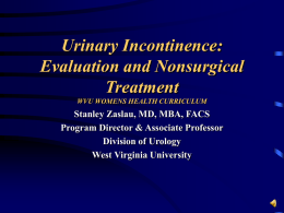 Incontinence Lecture