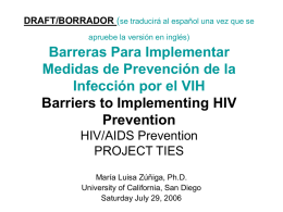 Barriers Implementing Prevention