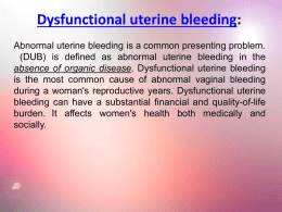 Intermenstrual bleeding
