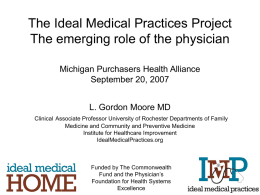 Gordon Moore, MD - Michigan Purchasers Health Alliance