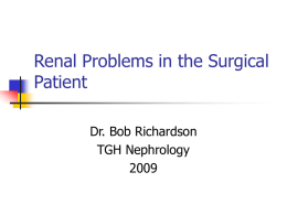 Renal Problems in the Surgical Patient