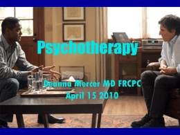 Psychotherapy Dr Deanna Mercer 2010