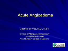 Acute Angioedema - Jacobi Medical Center