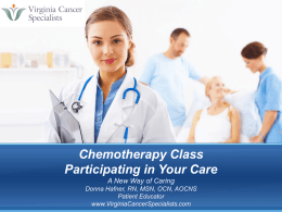 Chemotherapy Class Participating in Your Care