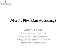 What is a Physician Advocate?
