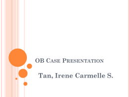 OB Case Presentation