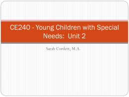 CE240-#Caring for Infants and Toddlers with Special Needs: Unit 2