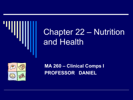 Chapter 29 – Nutrition and Health Promotion