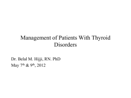 Disorders of the Thyroid Gland