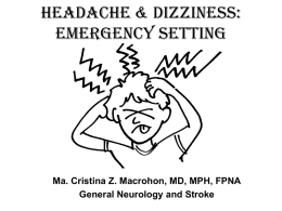 Headache & Dizziness: Emergency Setting