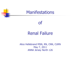 Causes of Renal Failure - ANNA Jersey North Chapter 126