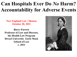 ADVERSE EVENTS OR… - New England Law Review