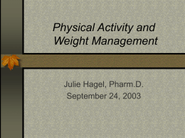 Physical Activity and Weight Management