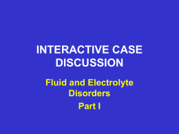Fluid & electrolyte Disorders Part 2